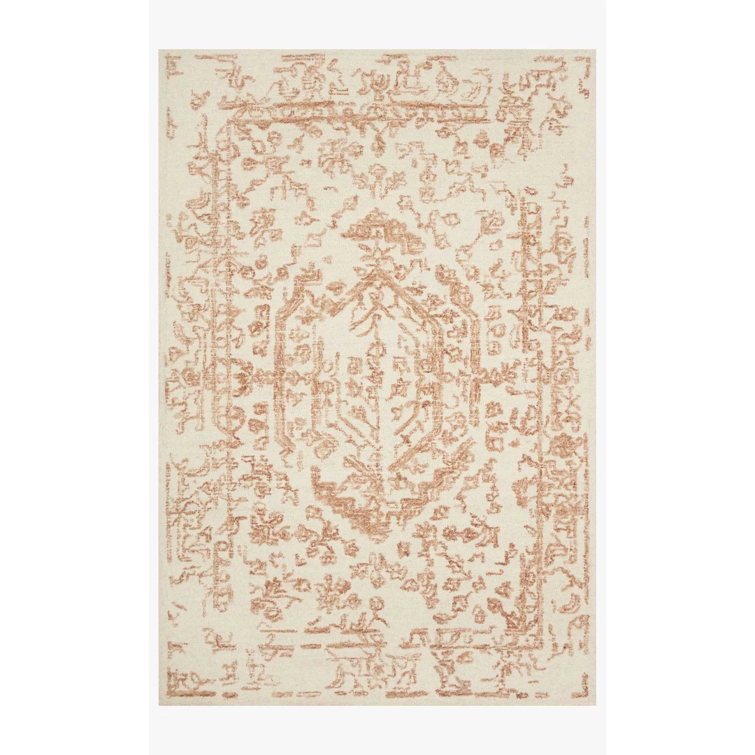 Loloi Rugs Joanna Gaines Annie Rug Collection - ANN-01 White/Rust
