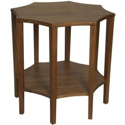 Noir Furniture Noir Ariana Side Table, Dark Walnut