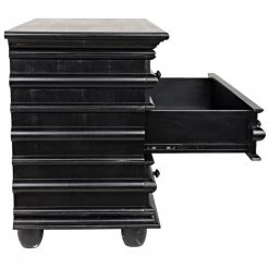 Noir Furniture Dressers Noir Ascona Small Chest Black