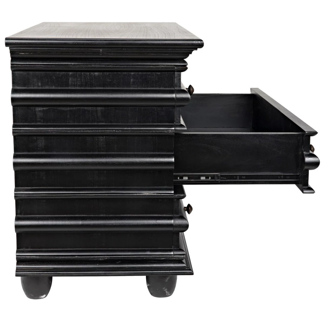 Noir Furniture Dressers Noir Ascona Small Chest Black