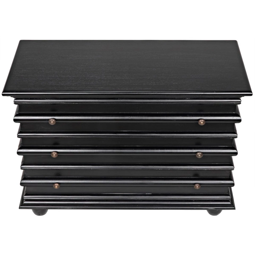 Noir Furniture Dressers Noir Ascona Small Chest Black