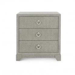 Bungalow 5 - Brittany 3-Drawer Side Table In Gray Tweed