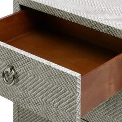 Bungalow 5 - Brittany 3-Drawer Side Table In Gray Tweed