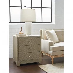 Bungalow 5 - Brittany 3-Drawer Side Table In Gray Tweed