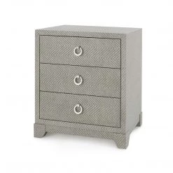 Bungalow 5 - Brittany 3-Drawer Side Table In Gray Tweed