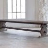 Organic Restoration Baroque Style Table In Reclaimed Teak - Antiqued