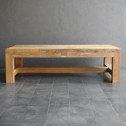 Organic Restoration Reclaimed Teak Outdoor Cocktail Table Furniture