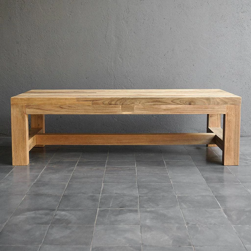 Organic Restoration Reclaimed Teak Outdoor Cocktail Table Furniture