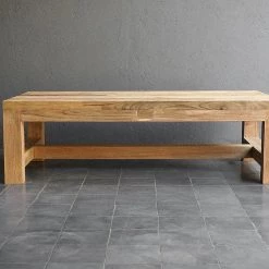 Organic Restoration Reclaimed Teak Outdoor Cocktail Table Furniture