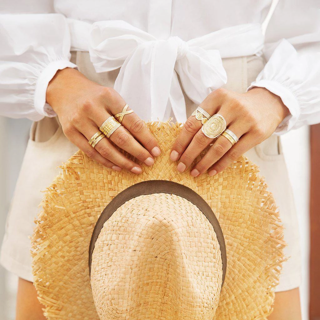 Anna Beck Jewelry Anna Beck Beaded Saddle Ring - Gold