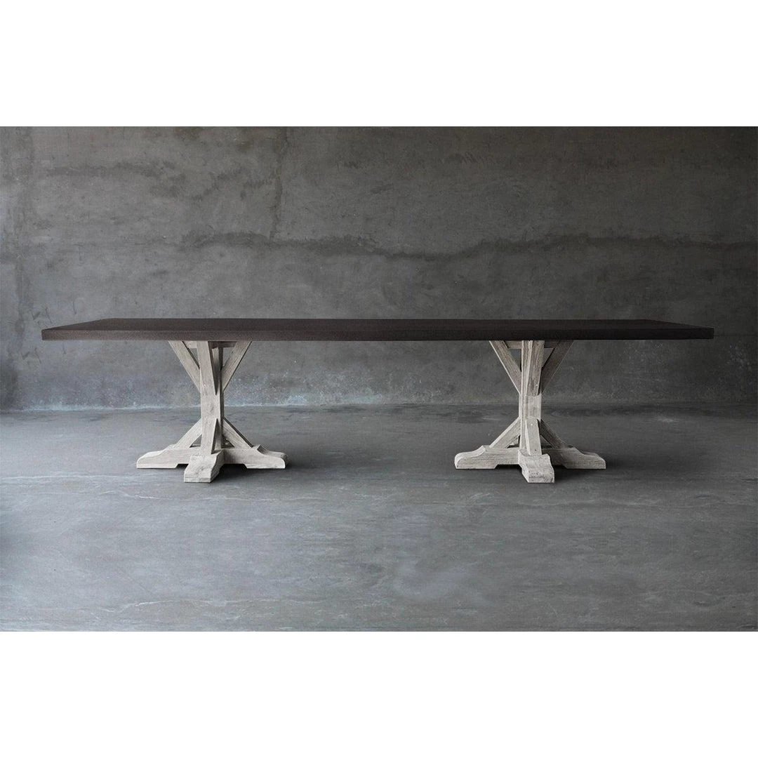 Organic Restoration Long Concrete Top Dining Table - R Base