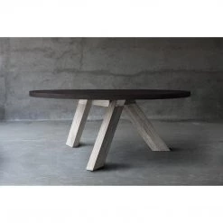 Organic Restoration Concrete Top Dining Table - V Base