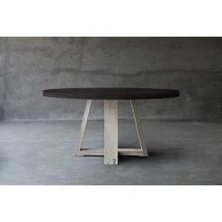 Organic Restoration Concrete Top Dining Table - X Base