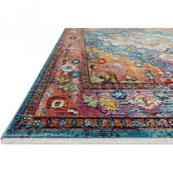 Loloi Rugs Justina Blakeney Rugs - Silvia - SIL-04 Blue/Fiesta