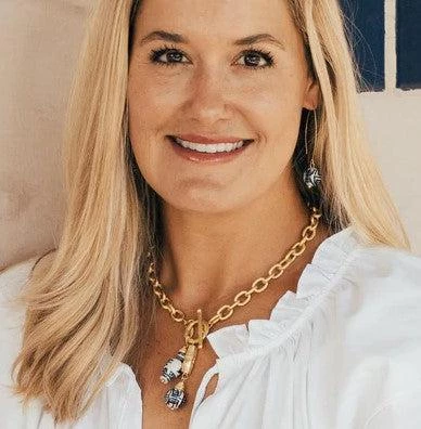 Susan Shaw Jewelry Susan Shaw Gold Threader Earrings W/ Porcelain Ball Drop