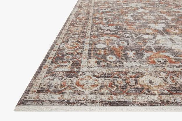 Loloi Rugs Bonney Rugs By Loloi - BNY-07 - Charcoal/Spice