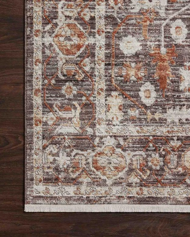 Loloi Rugs Bonney Rugs By Loloi - BNY-07 - Charcoal/Spice