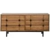 Noir Furniture Buffets Noir Bourgeois Sideboard W/ Metal Base, Dark Walnut