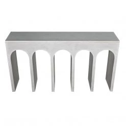 Noir Furniture Bridge Console, White Wash Consoles