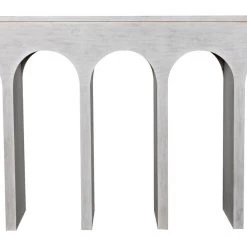 Noir Furniture Bridge Console, White Wash Consoles