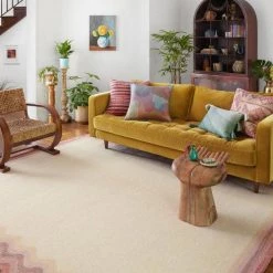 Loloi Rugs Justina Blakeney Buena Onda Rug Collection - BUE-01 Ivory/Rose