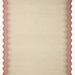 Loloi Rugs Justina Blakeney Buena Onda Rug Collection - BUE-01 Ivory/Rose