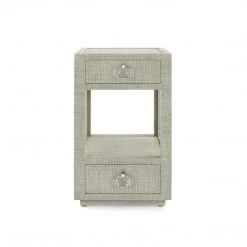 Bungalow 5 - Camilla 2-Drawer Side Table In Moss Gray Tweed