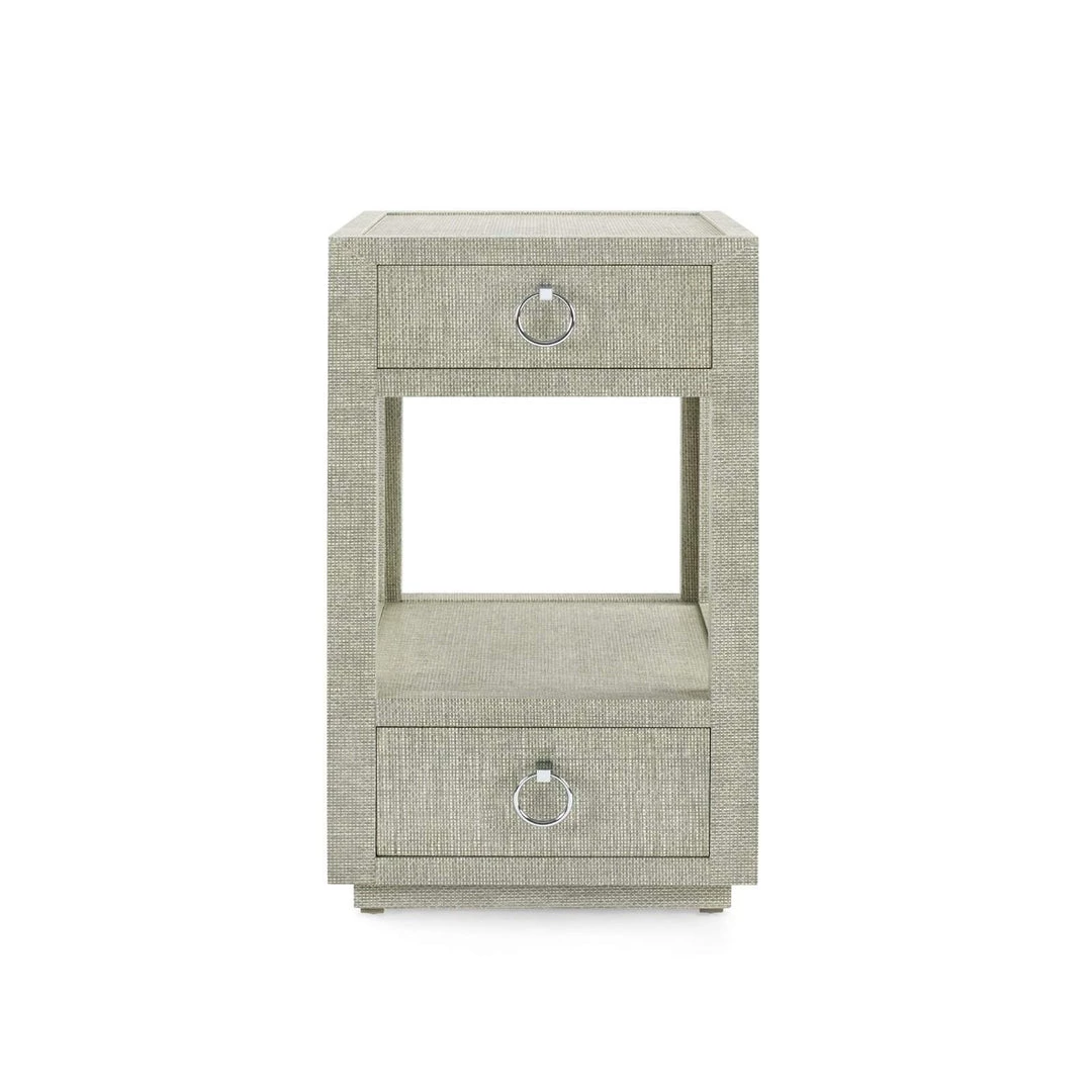 Bungalow 5 - Camilla 2-Drawer Side Table In Moss Gray Tweed