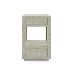 Bungalow 5 - Camilla 2-Drawer Side Table In Moss Gray Tweed