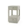Bungalow 5 - Camilla 2-Drawer Side Table In Moss Gray Tweed