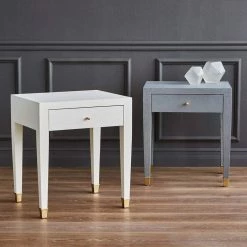 Bungalow 5 - Claudette 1-Drawer Side Table In White