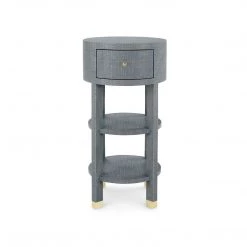 Bungalow 5 - Claudette 1-Drawer Round Side Table In Gray