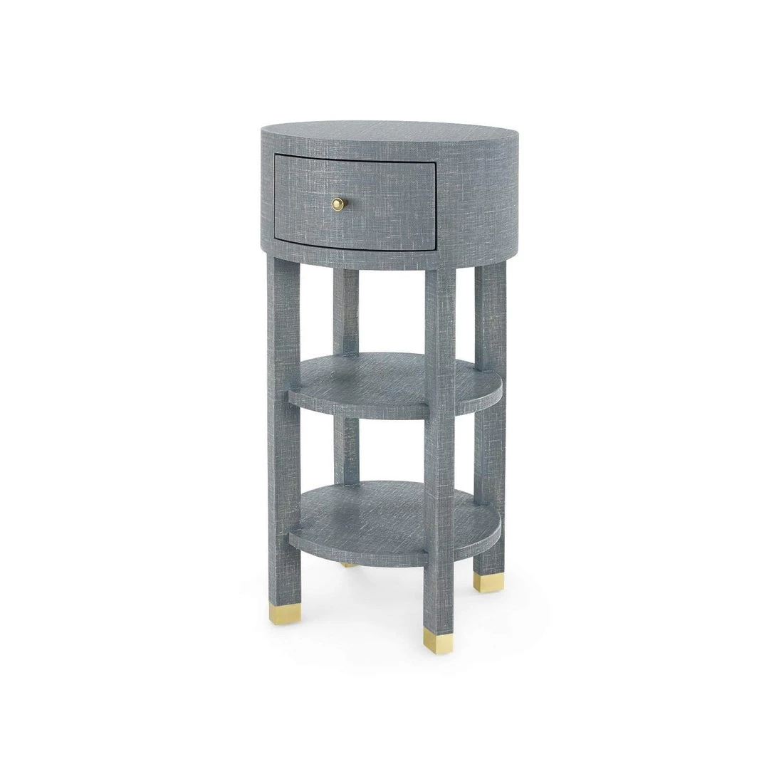 Bungalow 5 - Claudette 1-Drawer Round Side Table In Gray