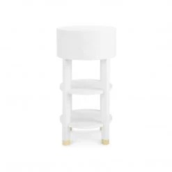 Bungalow 5 - Claudette 1-Drawer Round Side Table In White