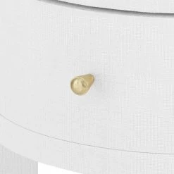 Bungalow 5 - Claudette 1-Drawer Round Side Table In White