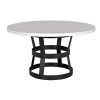 CFC Furniture Basket Dining Table (60"), Oak With Steel Base