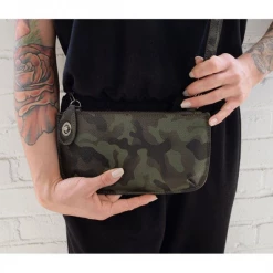 Joy Accessories Camo Mini Crossbody Wristlet Clutch