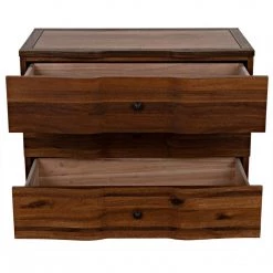 Noir Furniture Noir Claudie Chest, Dark Walnut Dressers