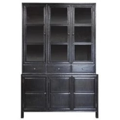 Noir Furniture Noir Colonial Hutch Black Cabinets