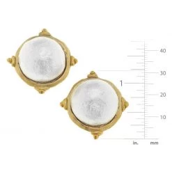 Susan Shaw Jewelry Susan Shaw Genuine Cotton Pearl Cab Earrings