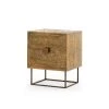Bungalow 5 - Cubic 2-Drawer Side Table, Antique Brass
