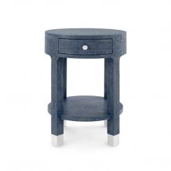 Bungalow 5 - Dakota 1-Drawer Round Side Table In Navy Blue