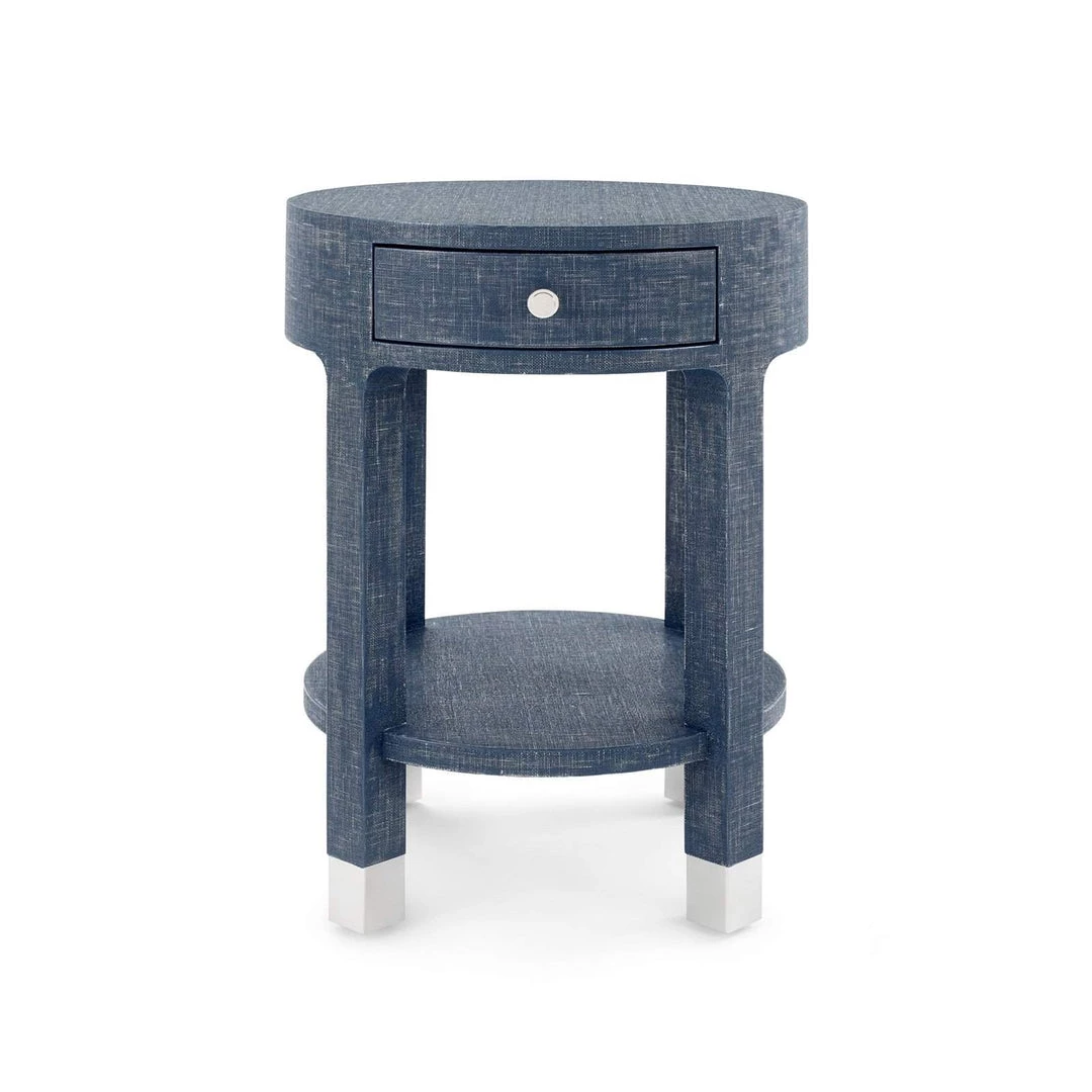 Bungalow 5 - Dakota 1-Drawer Round Side Table In Navy Blue