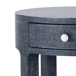 Bungalow 5 - Dakota 1-Drawer Round Side Table In Navy Blue
