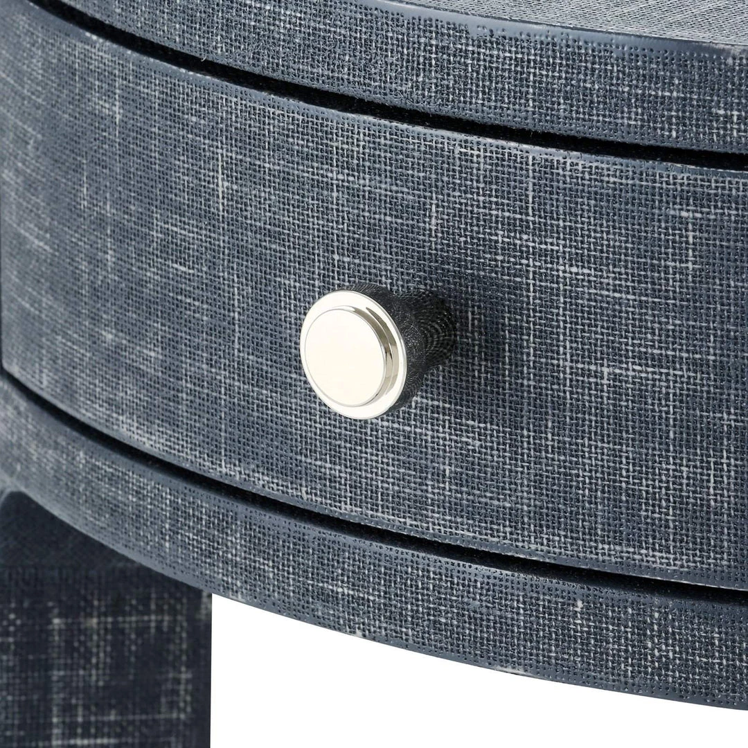 Bungalow 5 - Dakota 1-Drawer Round Side Table In Navy Blue