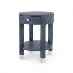 Bungalow 5 - Dakota 1-Drawer Round Side Table In Navy Blue