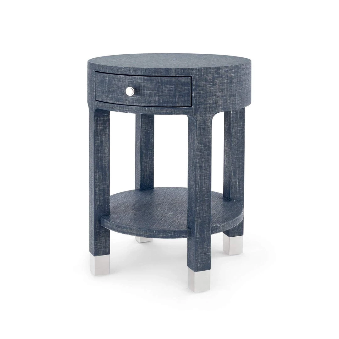 Bungalow 5 - Dakota 1-Drawer Round Side Table In Navy Blue