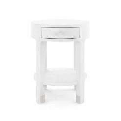 Bungalow 5 - Dakota 1-Drawer Round Side Table In White