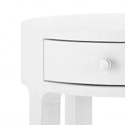 Bungalow 5 - Dakota 1-Drawer Round Side Table In White