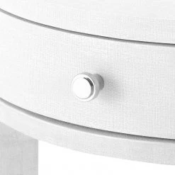 Bungalow 5 - Dakota 1-Drawer Round Side Table In White